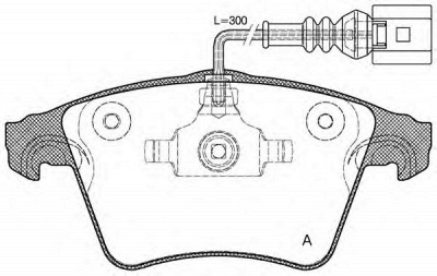 OPEN PARTS bpa104522 -  Комплект тормозных колодок, дисковый тормоз